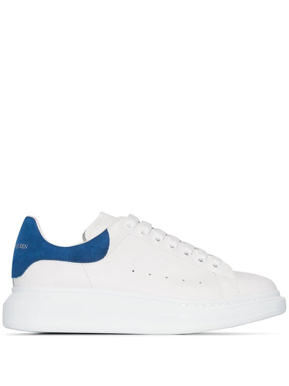 Alexander Mcqueen "Raised Sole White Navy Suede"