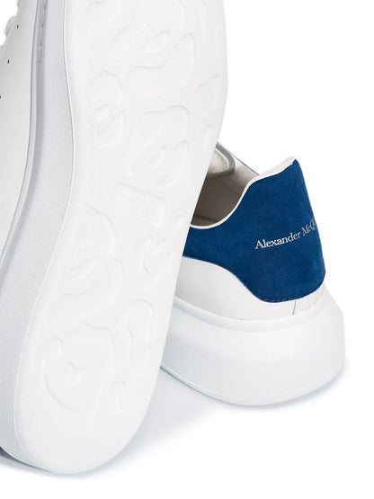 Alexander Mcqueen "Raised Sole White Navy Suede"