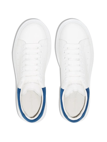 Alexander Mcqueen "Raised Sole White Navy Suede"